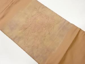 牡丹模様織出し名古屋帯